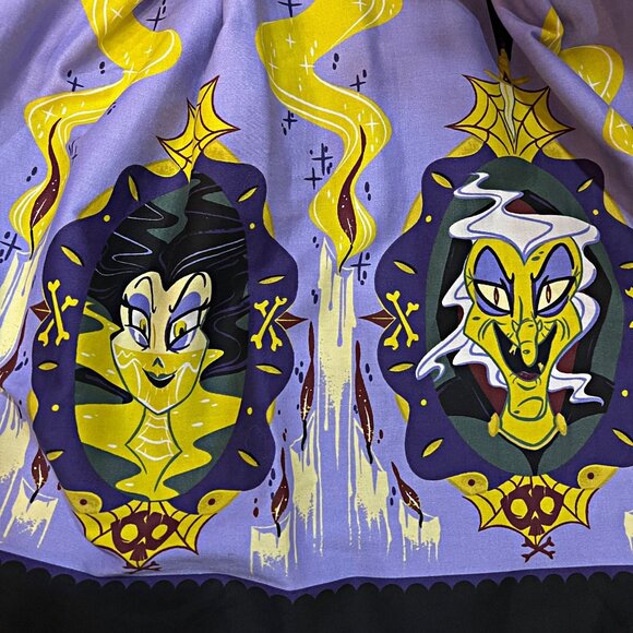 Pinup Couture Evil Queen Witch Transformation Swing Skirt Halloween Flare Pocket - Picture 9 of 12